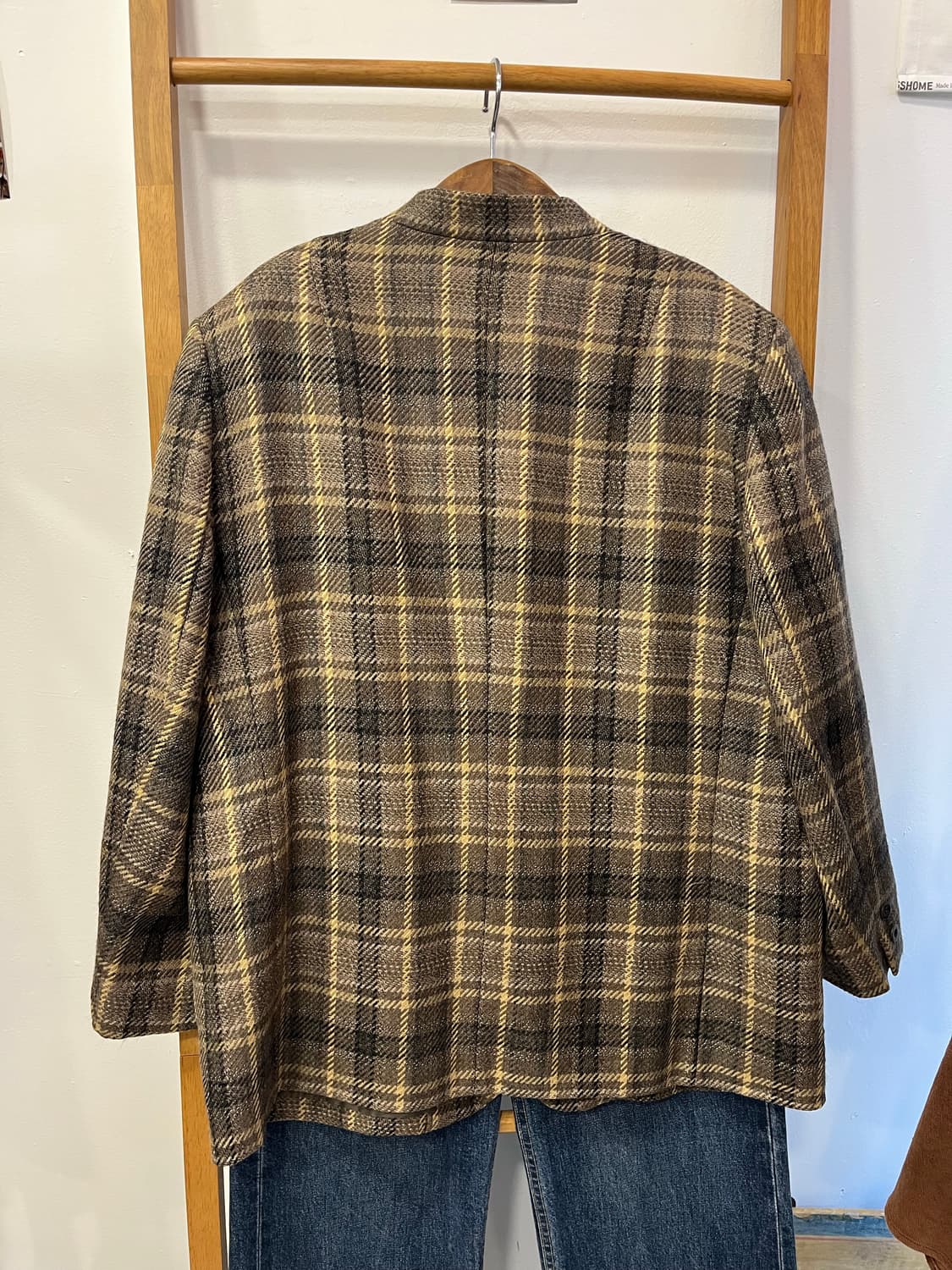 아미엘 체크 노카라자켓 상품이미지2