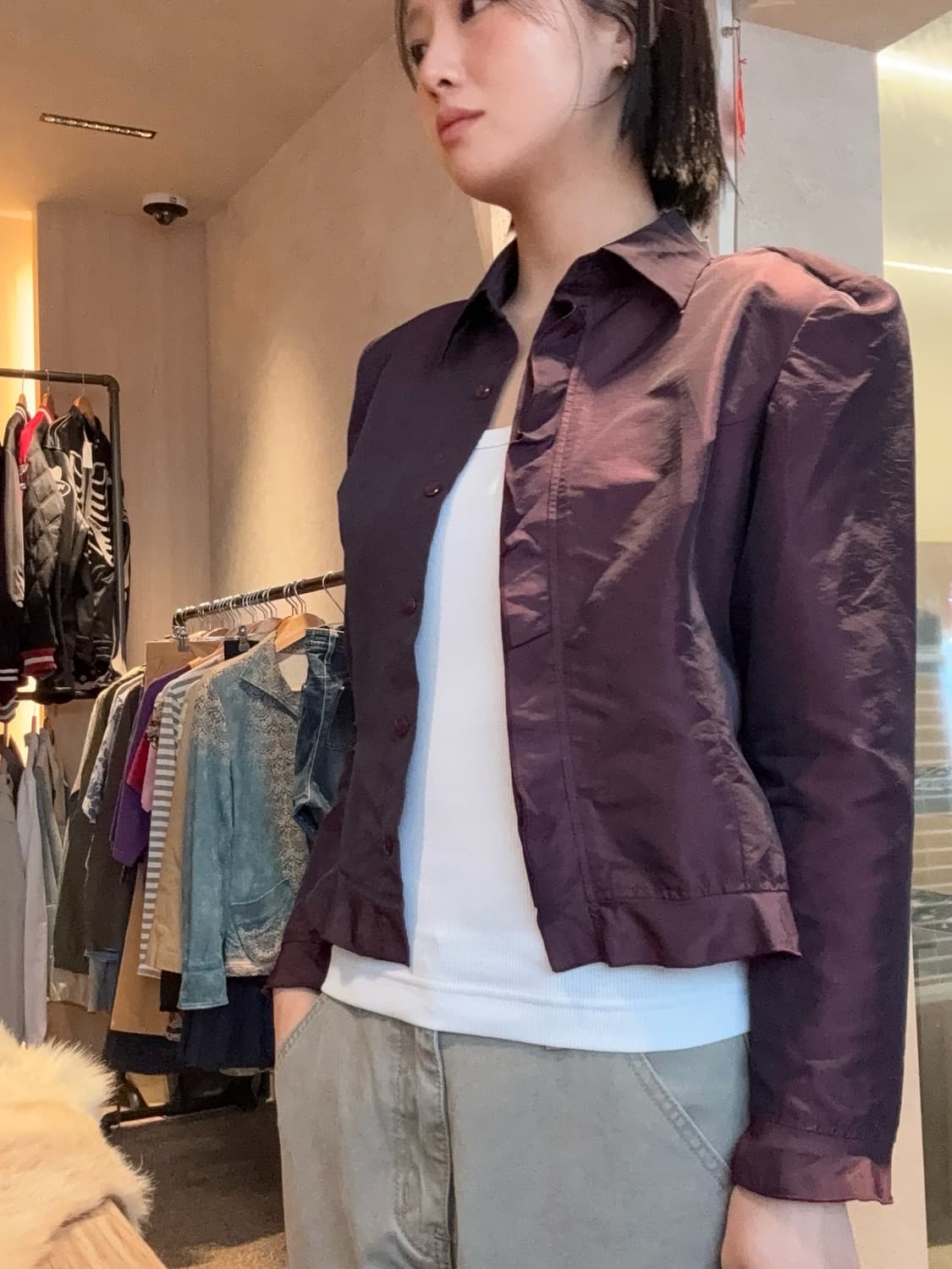 nylon blouse 상품이미지5