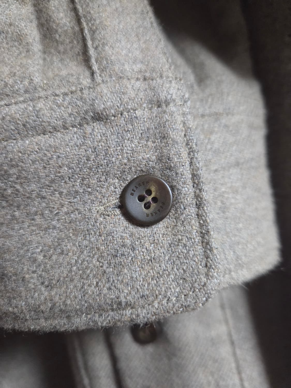 BEAKER 비이커 울 셔츠 자켓 브라운베이지 3 105 상품이미지7