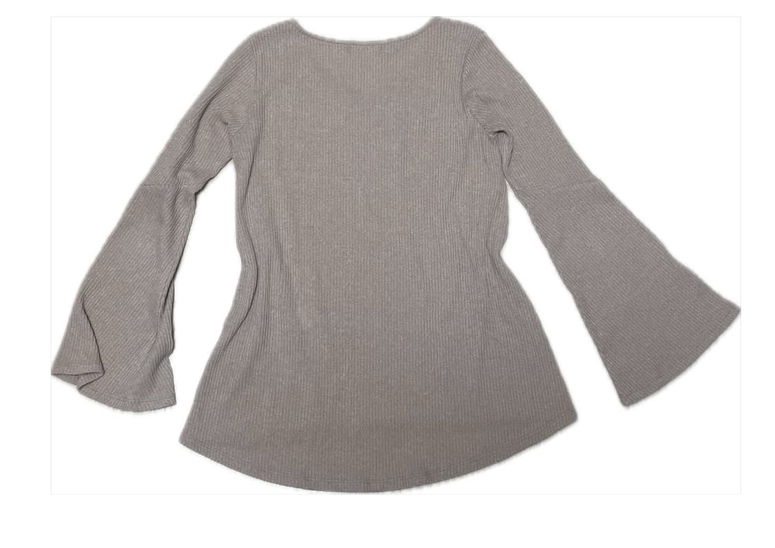 커피베이지 부츠컷소매 롱슬리브 니트 상품이미지2