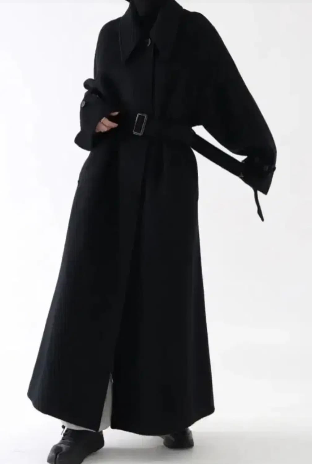 트리밍버드 트라움 롱코트 블랙 상품이미지1