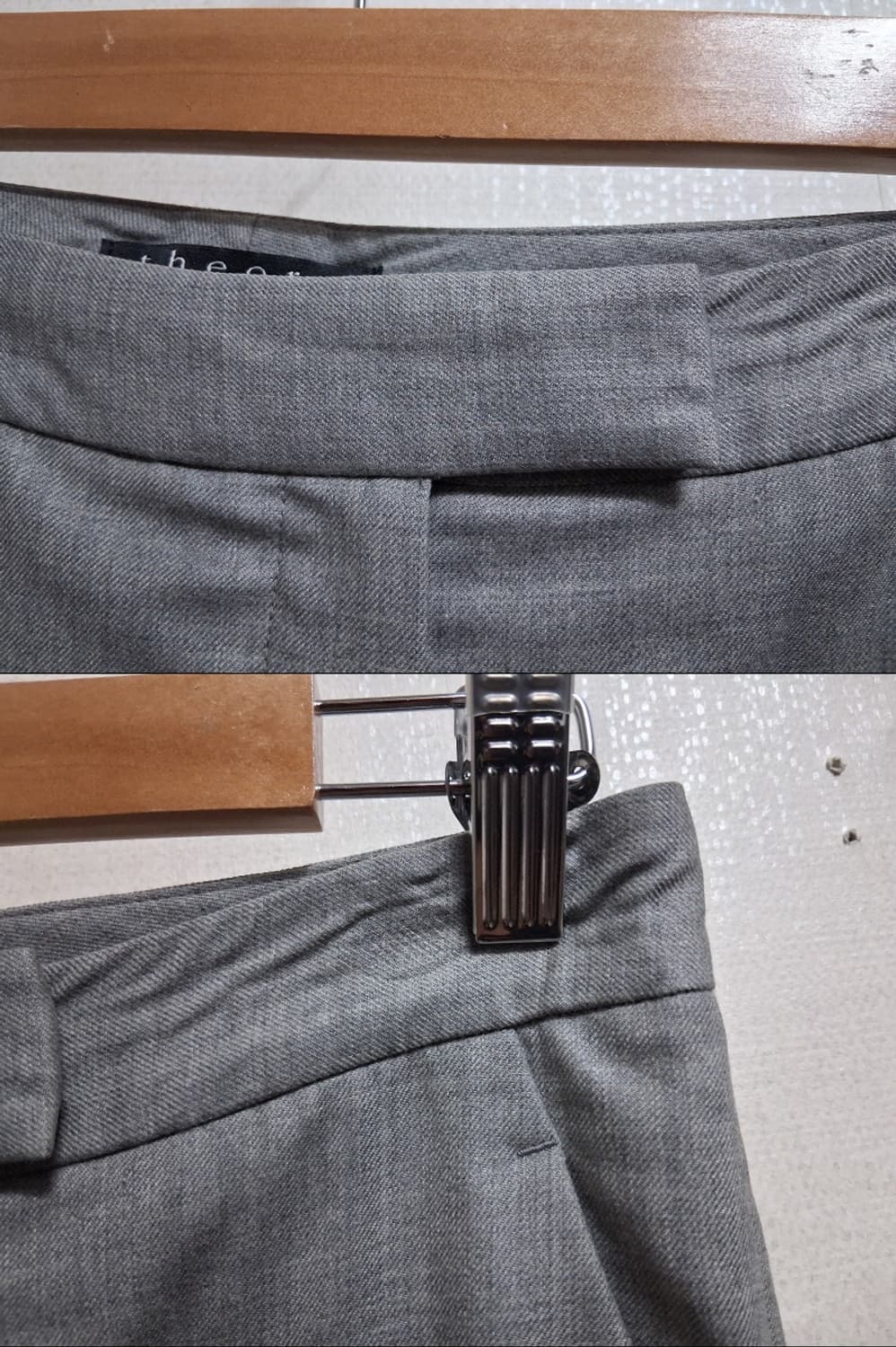 띠어리 춘추 슬랙스팬츠 얇은 혼방모제풍 작은신장155이하24인치  상품이미지3