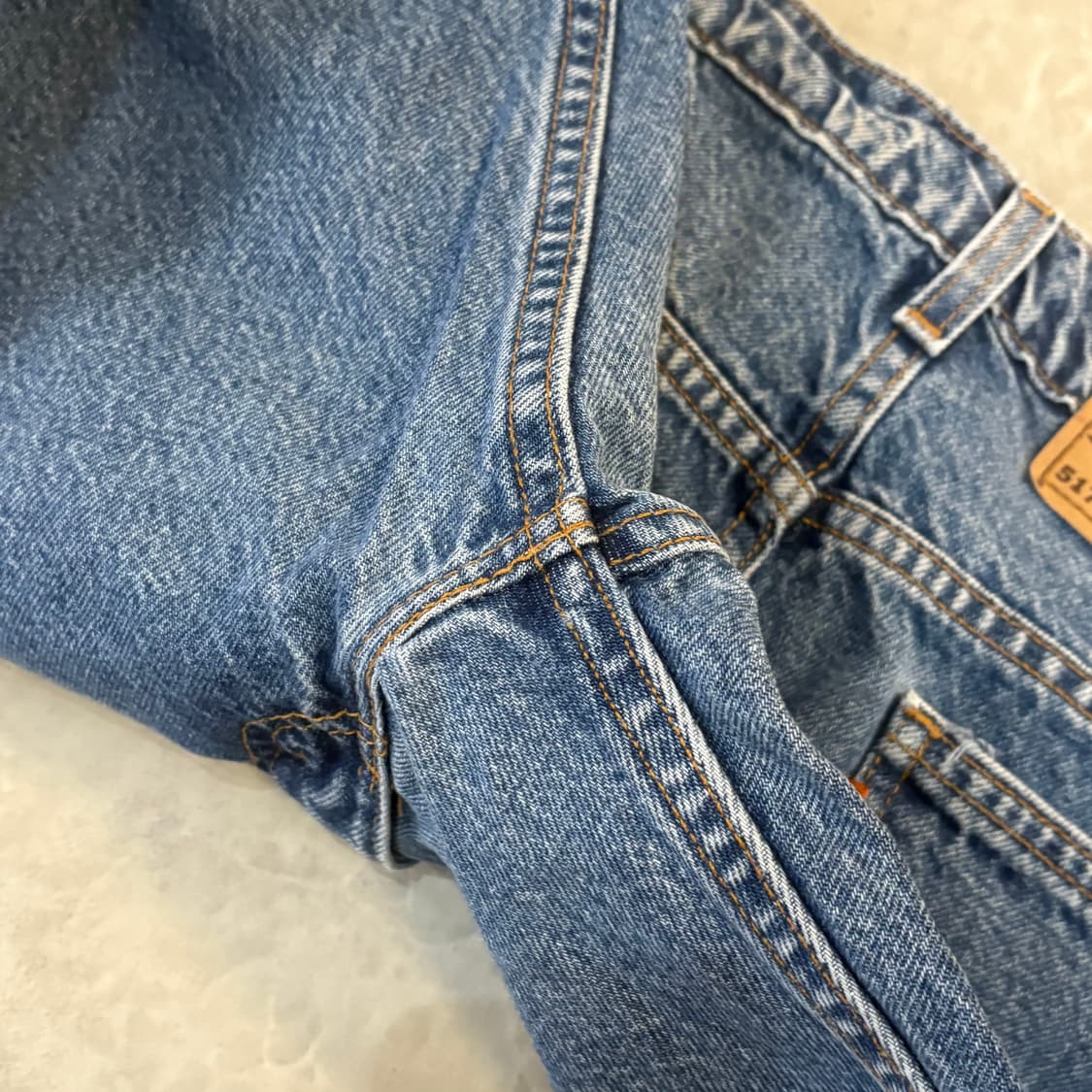 [38/32] 90s USA🇺🇸 리바이스 517 오렌지탭 중청 데님 상품이미지8
