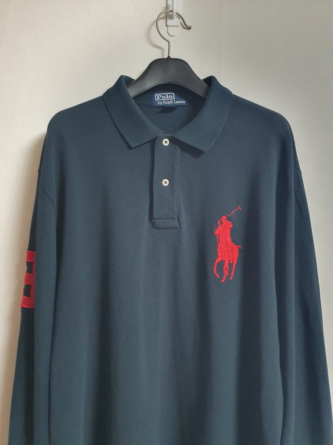 폴로랄프로렌 빅포니 긴팔 카라티 블랙 레드포니 L 상품이미지2