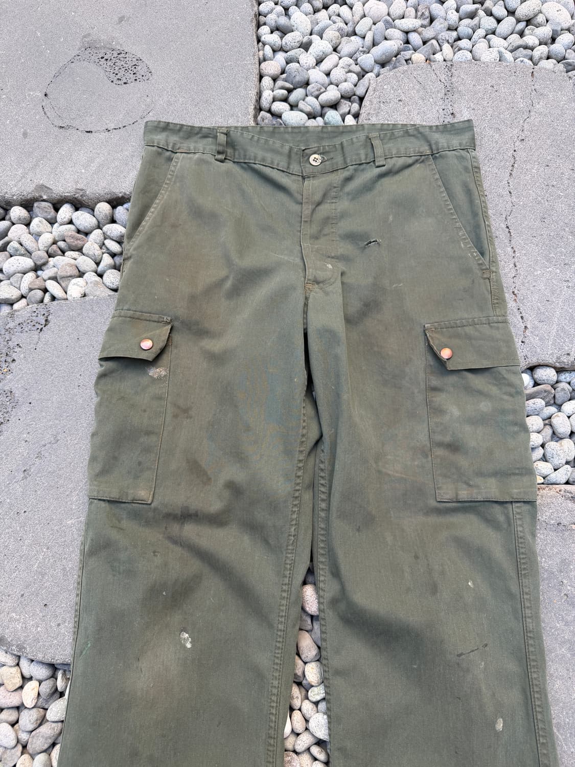 1970s DISTRESSED FRENCH 헤링본 프렌치워크팬츠 상품이미지3