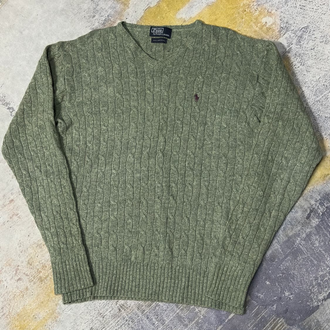 폴로랄프로렌 램스울 꽈배기 니트 L 상품이미지1