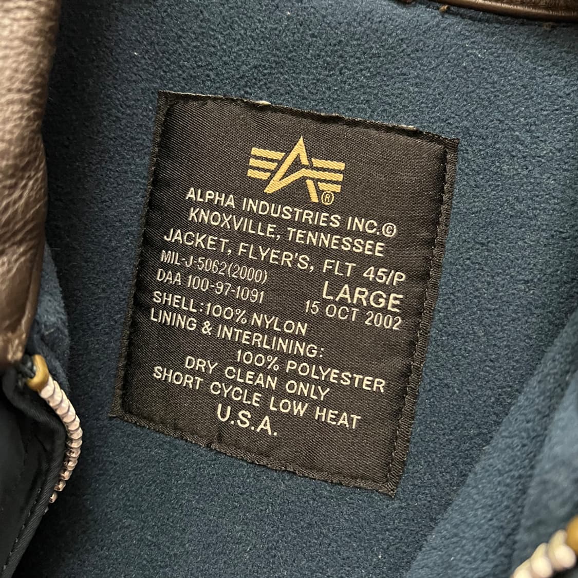 알파인더스트리 CWU-45/P 플라이트 항공 점퍼 자켓 L 상품이미지4