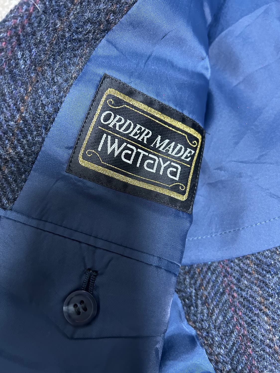 일제 수제맞춤 체크 울블레이저 사이즈 100 상품이미지3