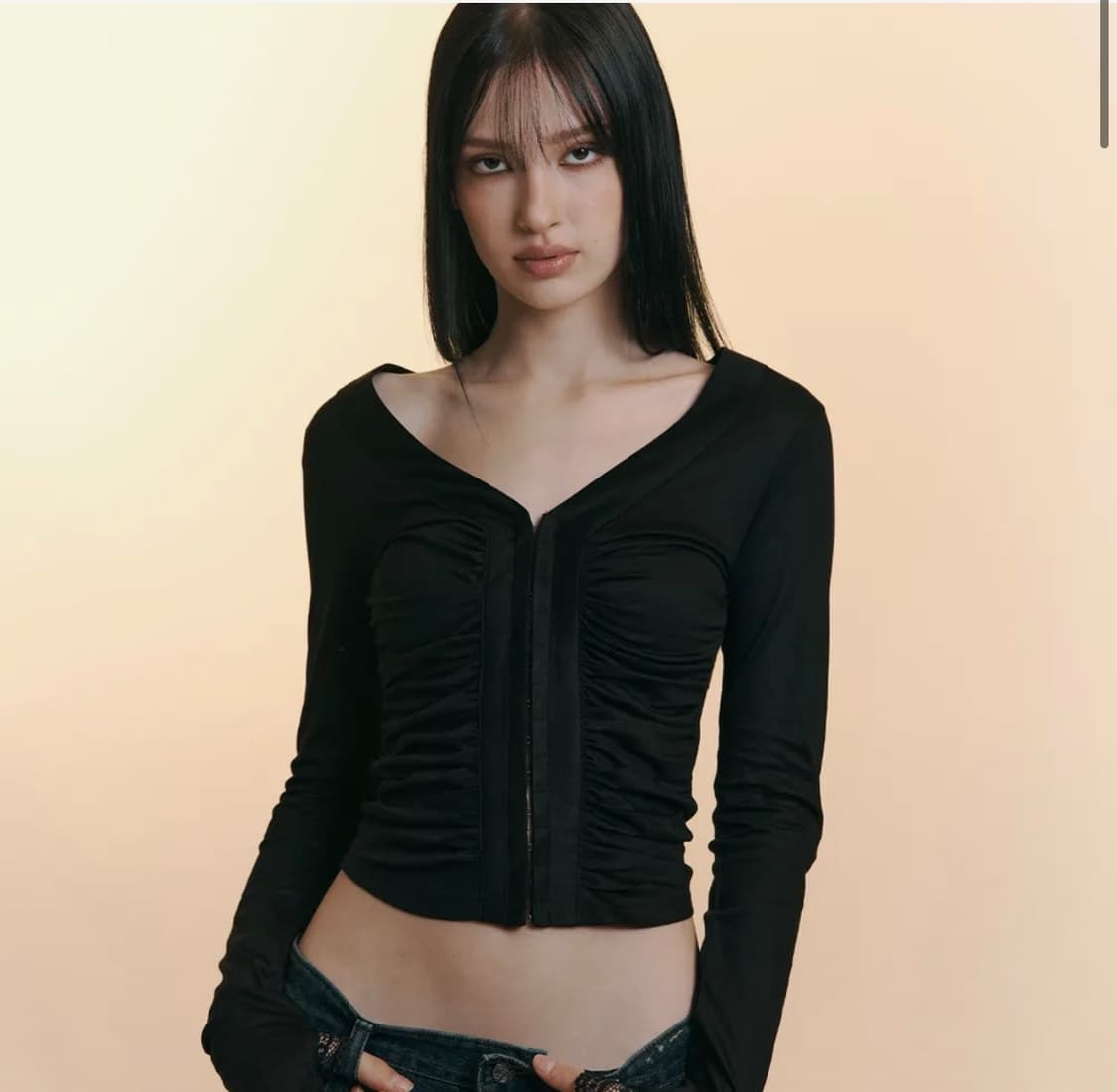 구해요) 플리즈노팔로우 Candela Hooked Shirring Lon 상품이미지1