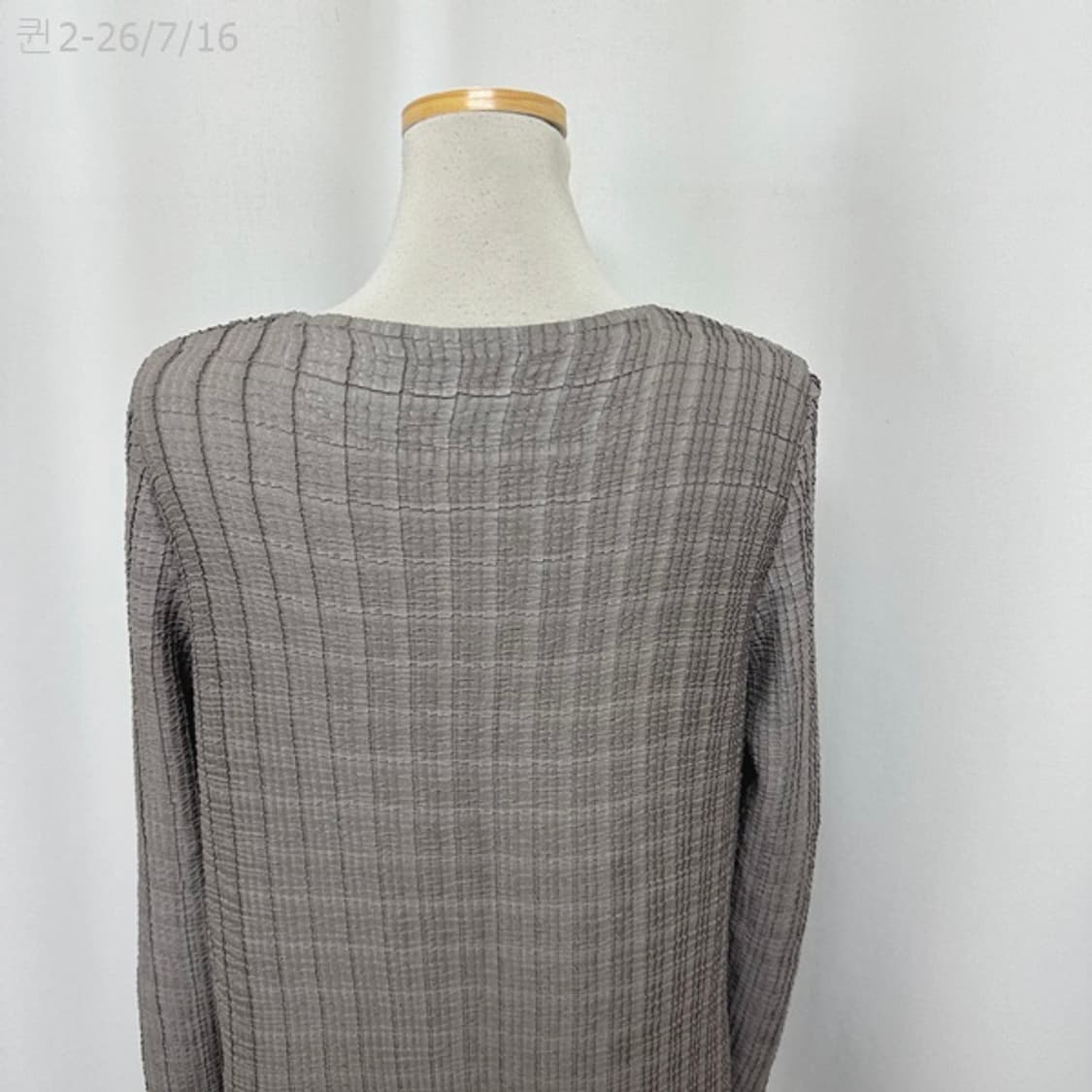 플리츠미 여자 스판짱 주름 롱티셔츠 원피스 FREE 
 상품이미지9