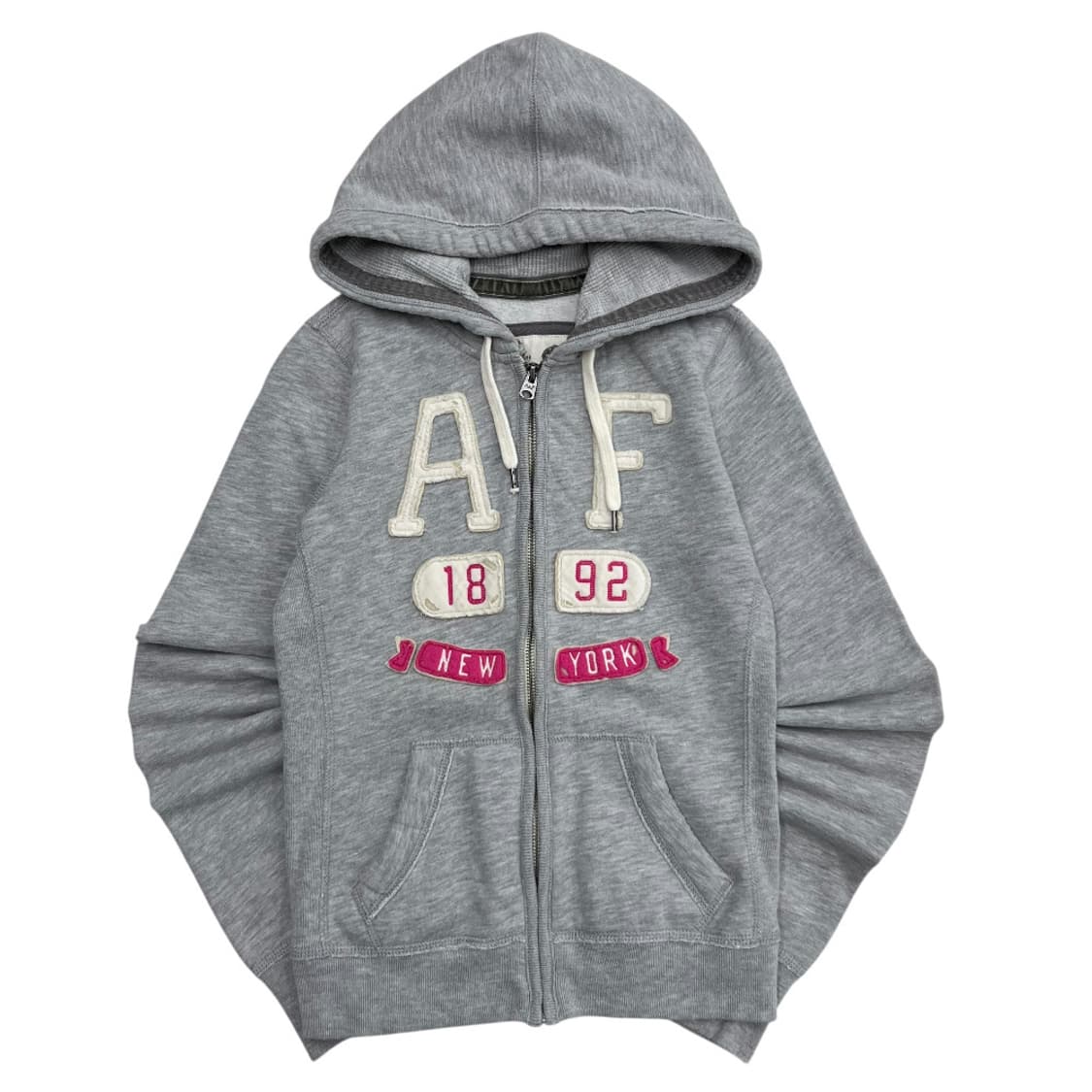 아베크롬비 패치로고 백멜란지 후드 집업 S 상품이미지2