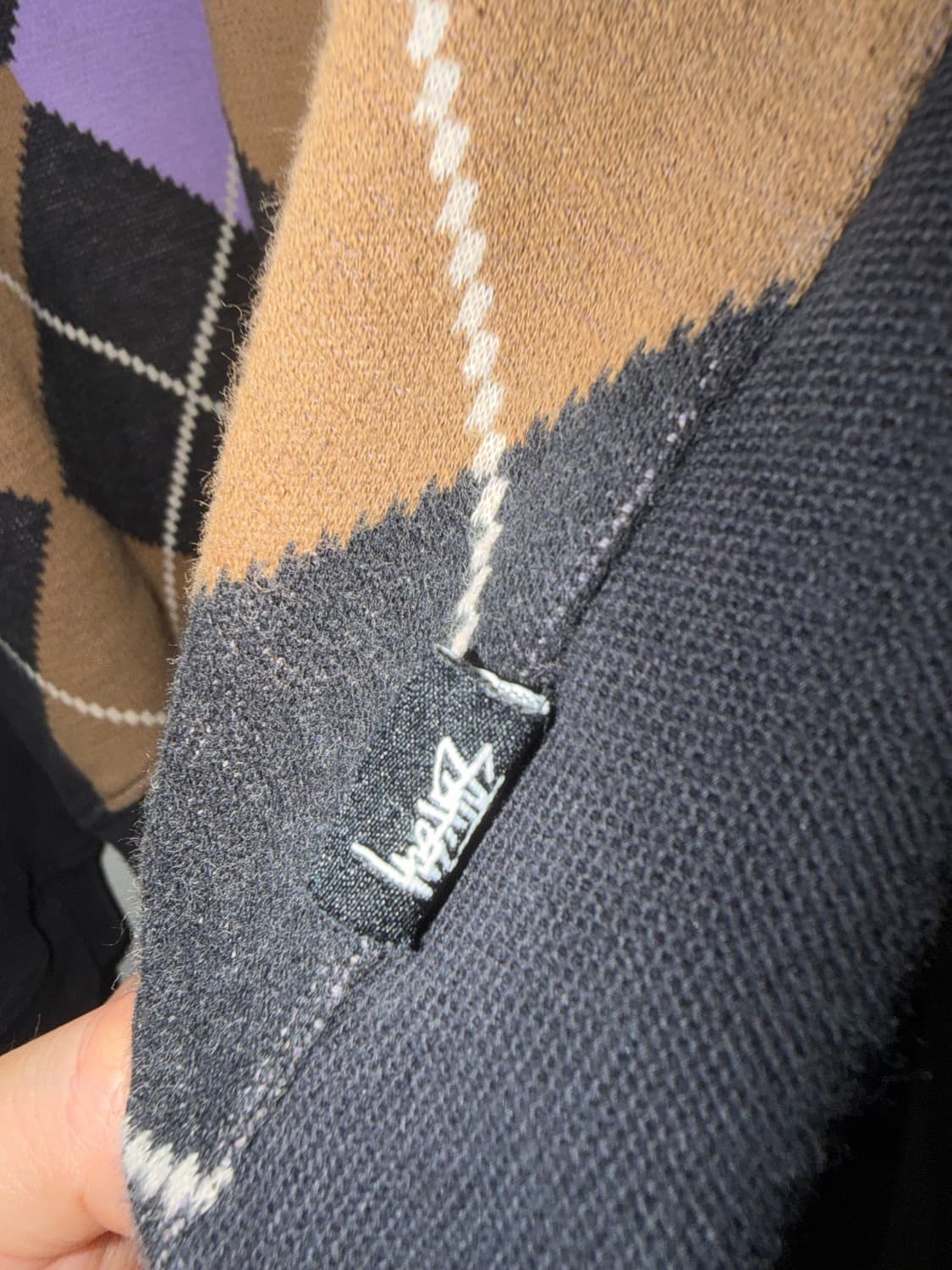 스투시 아가일 집 폴로 M사이즈 상품이미지3