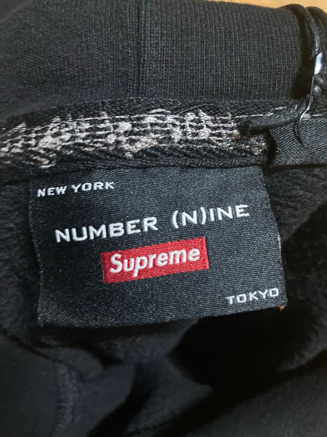 슈프림 x 넘버나인 후드 블랙 xl 상품이미지6