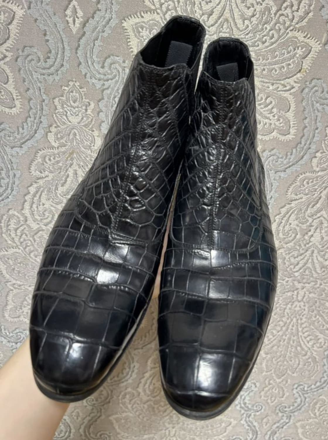 돌체앤가바나 첼시부츠(크로커다일 스킨-악어가죽)9.5사이즈-해외발송 상품이미지1