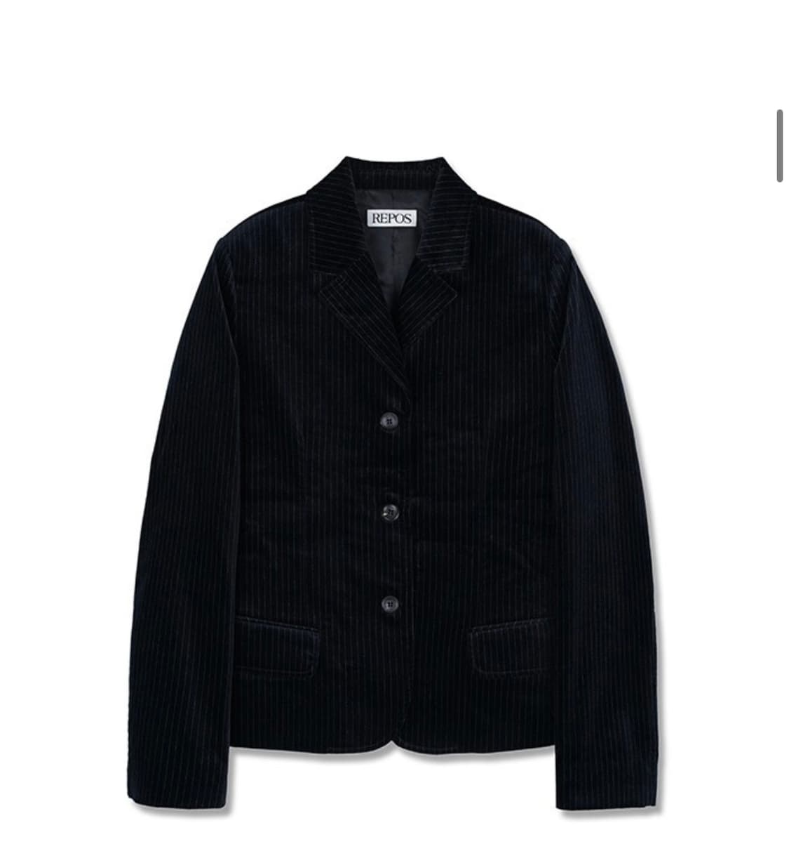 REPOS VELVET SLIM JACKET_BLACK M 상품이미지8