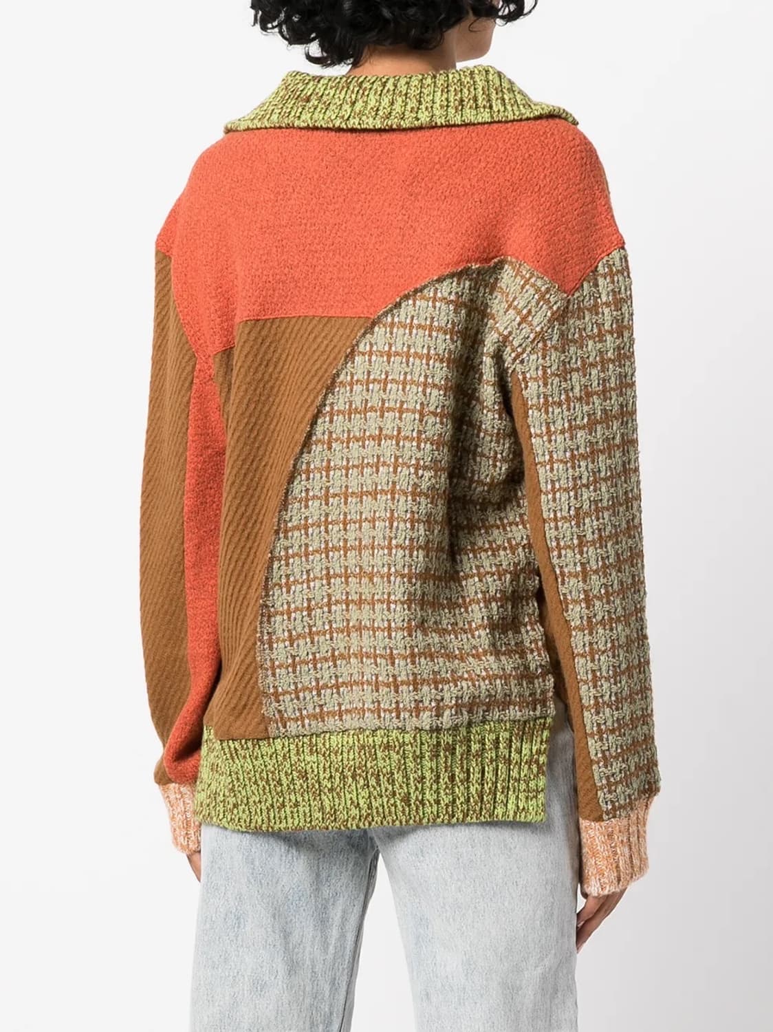 앤더슨벨 시에나 패치워크 니트 폴로 스웨터 S 정가 922,000원 실착 상품이미지2