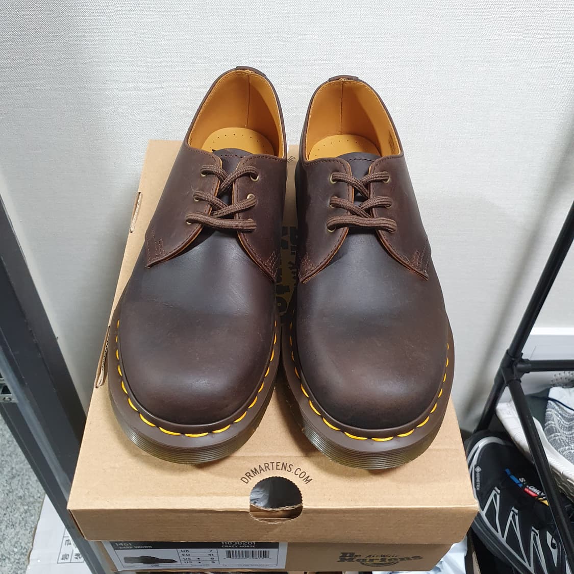 260 닥터마틴 1461 크레이지홀스 레더부츠 다크브라운 11838201 상품이미지6