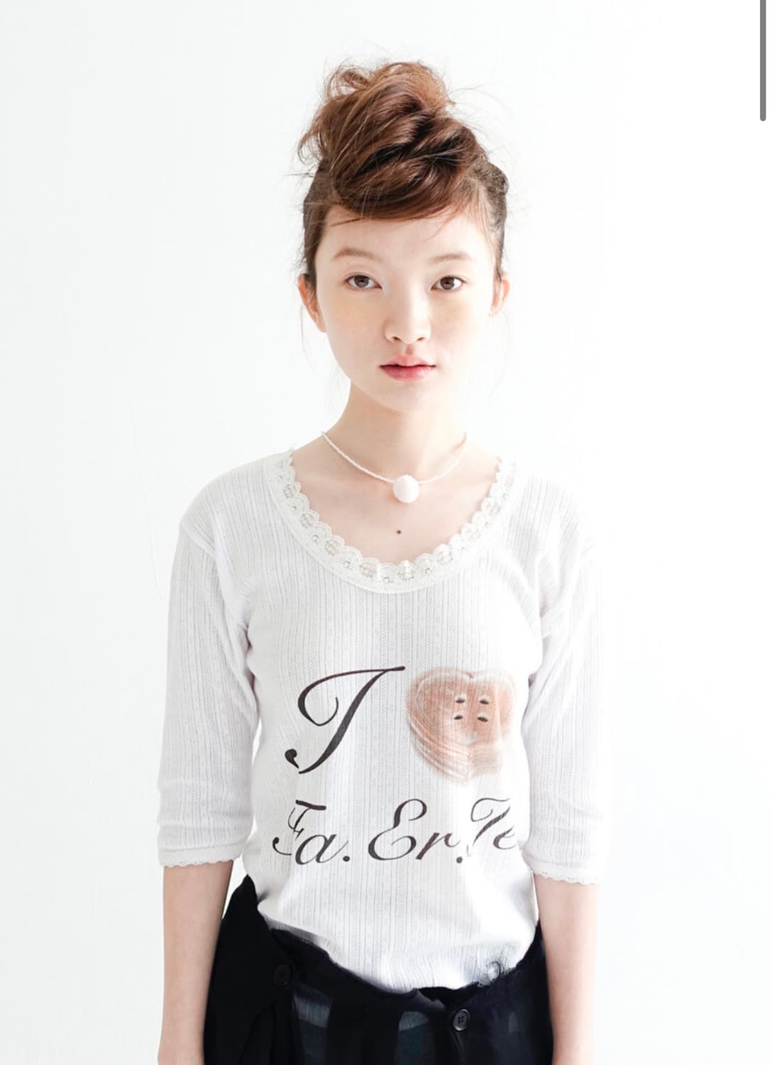 샵페어리 페어리 레이스티셔츠 아이보리 상품이미지1