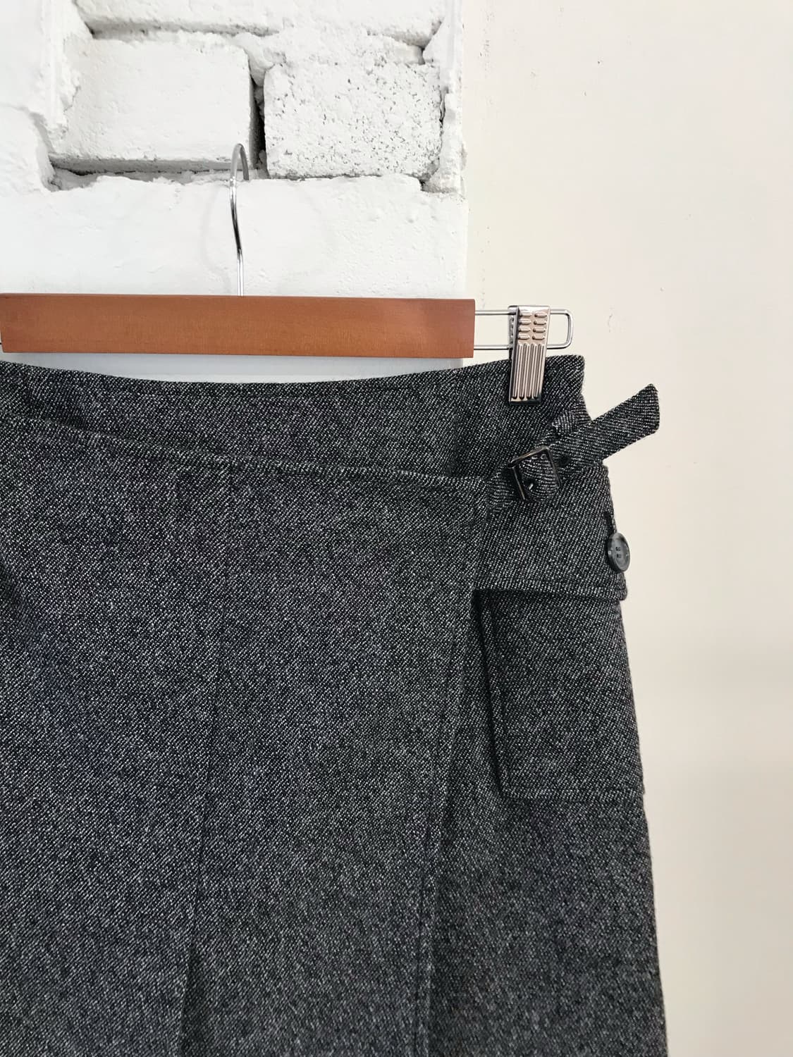 회색 밸트 랩스커트 상품이미지8