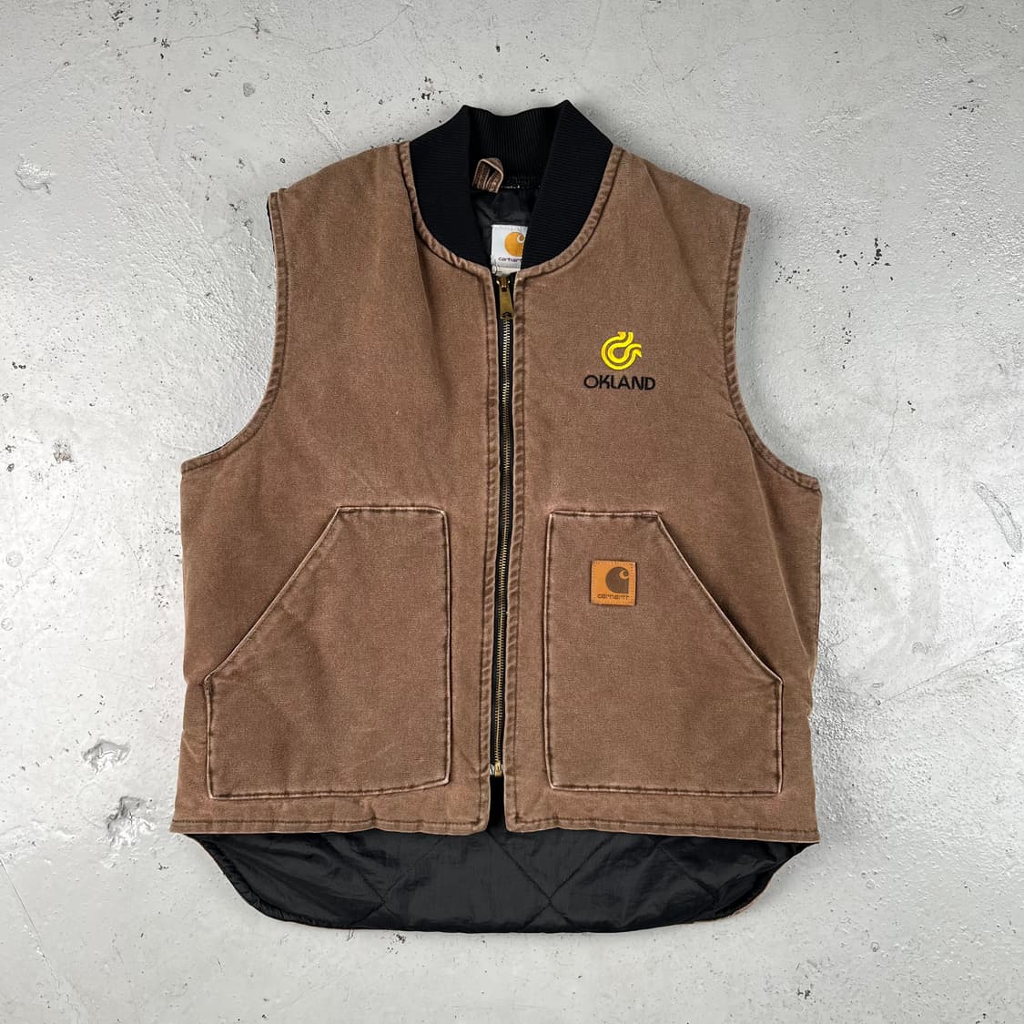 빈티지 칼하트 Okland 퀄팅 베스트 체스트넛 상품이미지2
