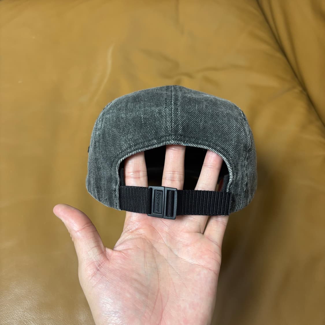 Supreme 슈프림 워시드 데님 블랙 캠프캡 모자 Denim Black 상품이미지7
