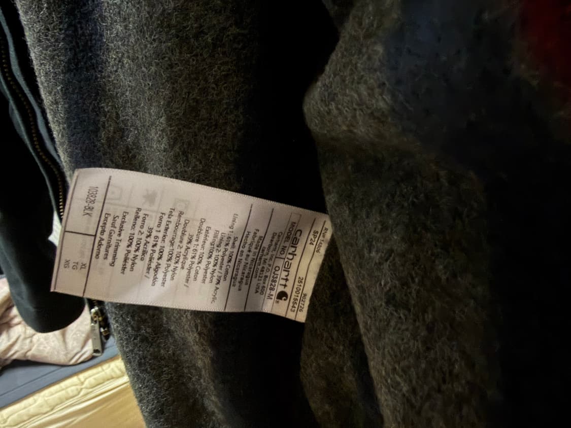 칼하트 칼하트 블랭킷 라인드 릴렉스드 핏 레귤러 덕 디트로이트 자켓 블랙 상품이미지2