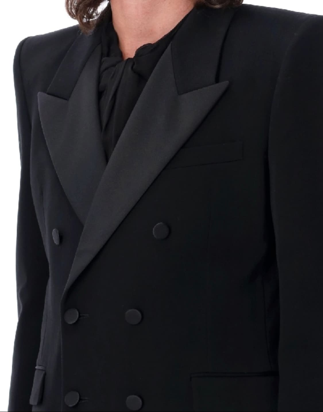 생로랑 블랙 더블 자켓 상품이미지4