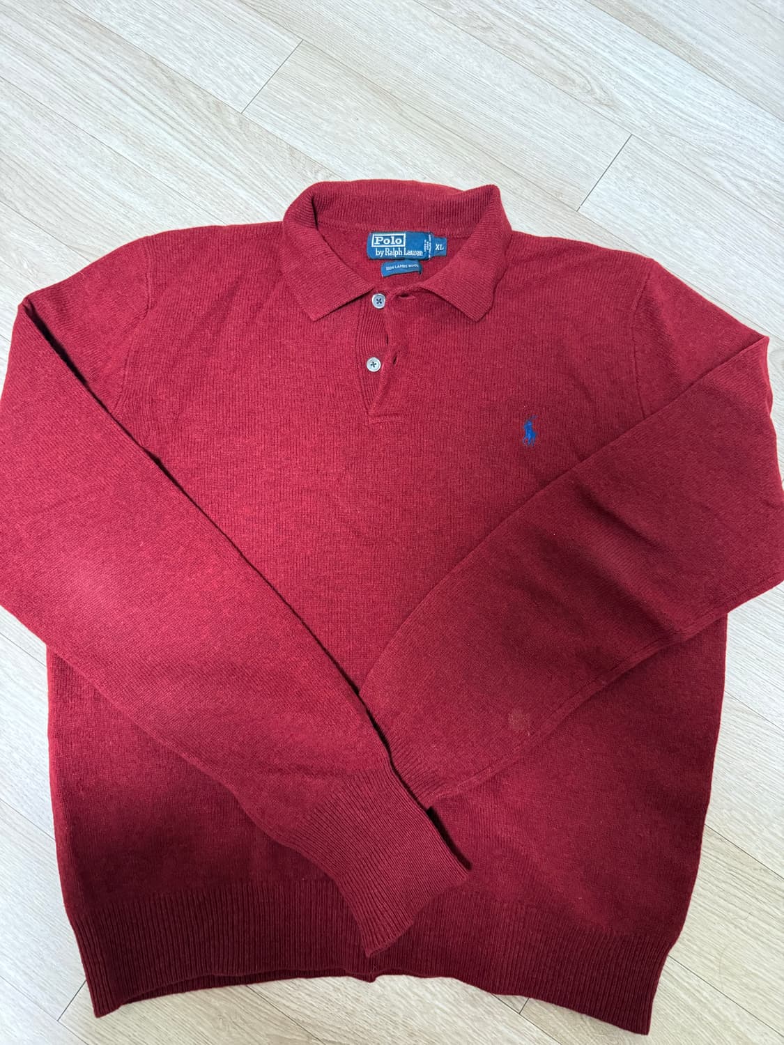 폴로 랄프로렌 램스울 니트 XL 버건디 상품이미지3