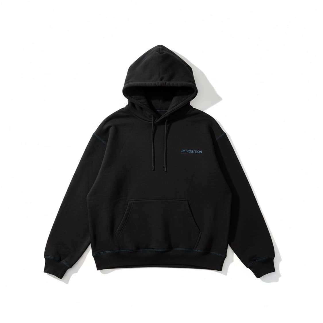 RE:POSITION 블랙 후드티 상품이미지1