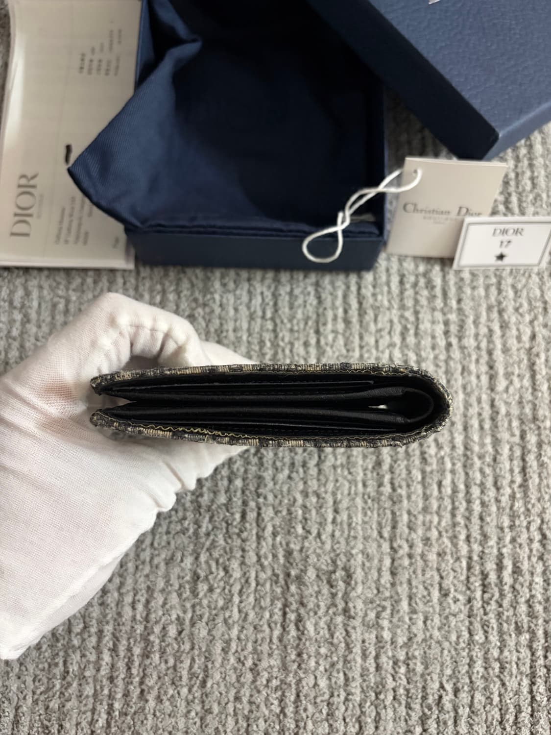 (상태최상, 풀구성) 디올 오블리크 반지갑 상품이미지7