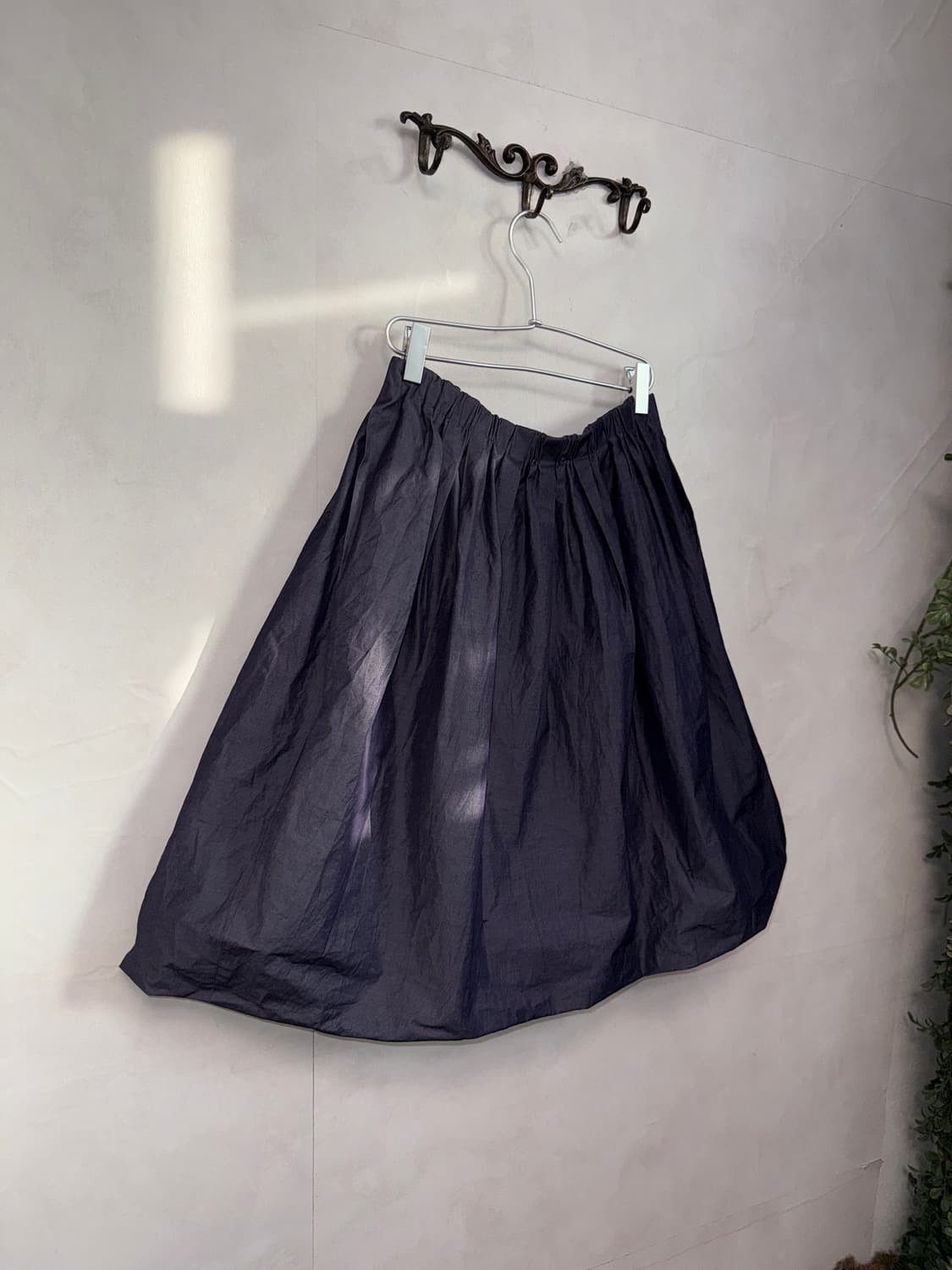 Deep purple balloon midi skirt 상품이미지2