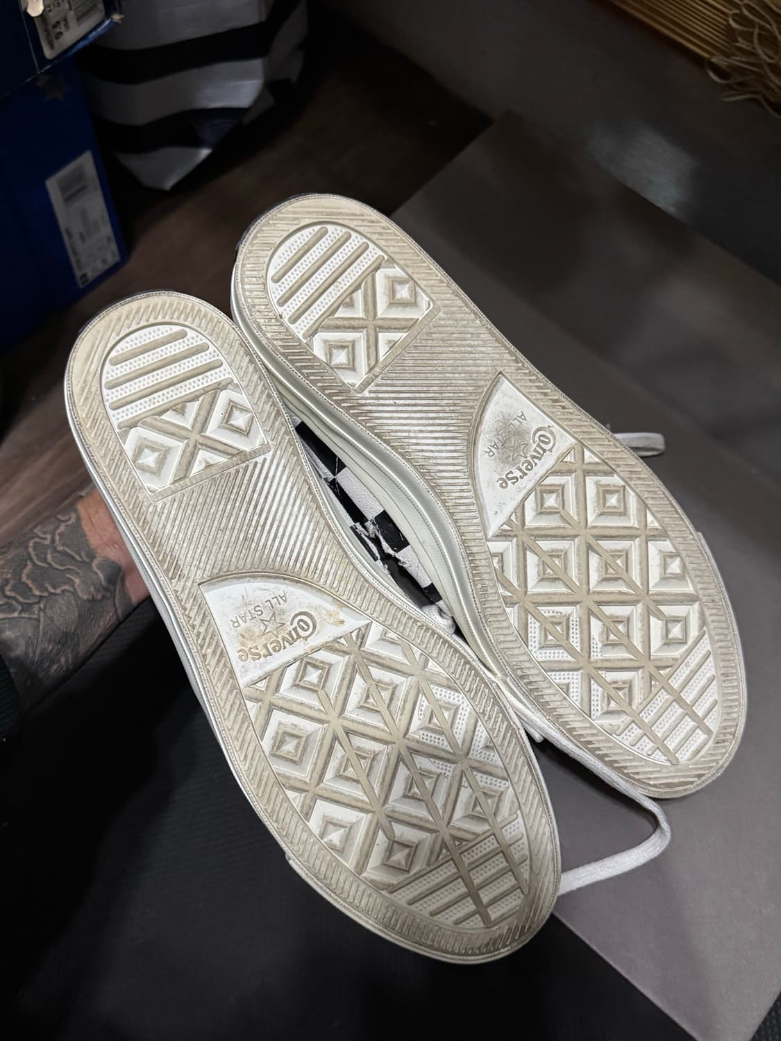 컨버스 원스타 체크패턴 디자인 스니커즈 (270mm) 상품이미지4