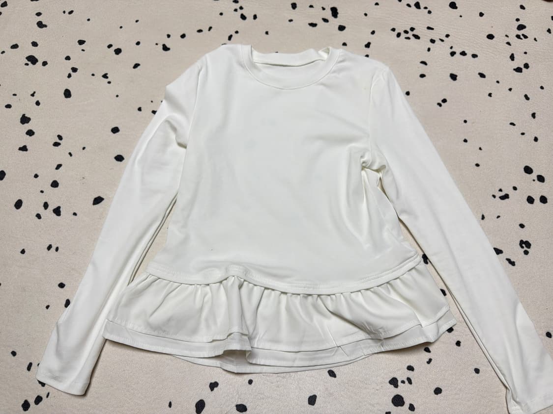 쉬인 레이어드용 프릴 긴팔티 상품이미지3