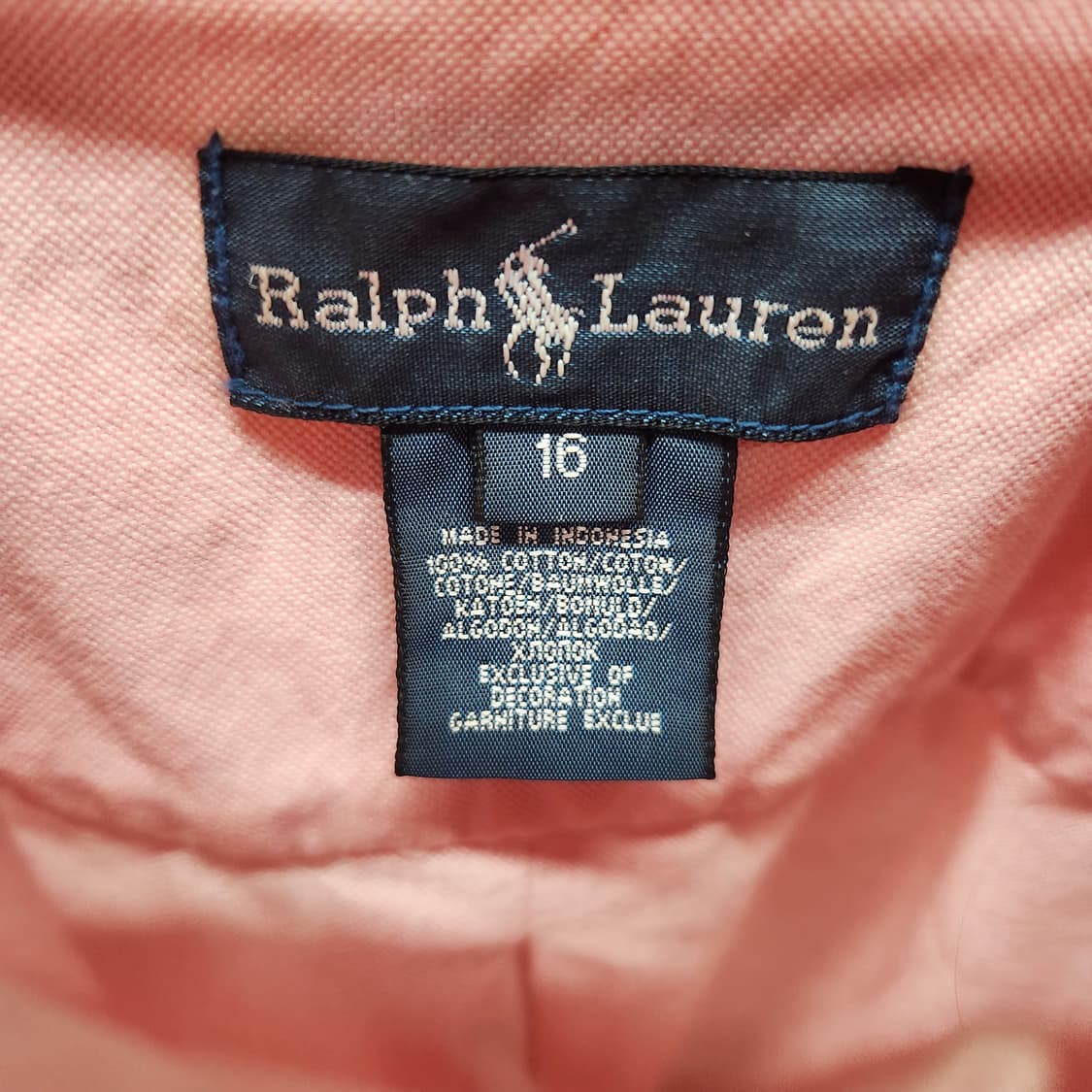 폴로 랄프로렌 멀티포니 핑크 셔츠 M 상품이미지5
