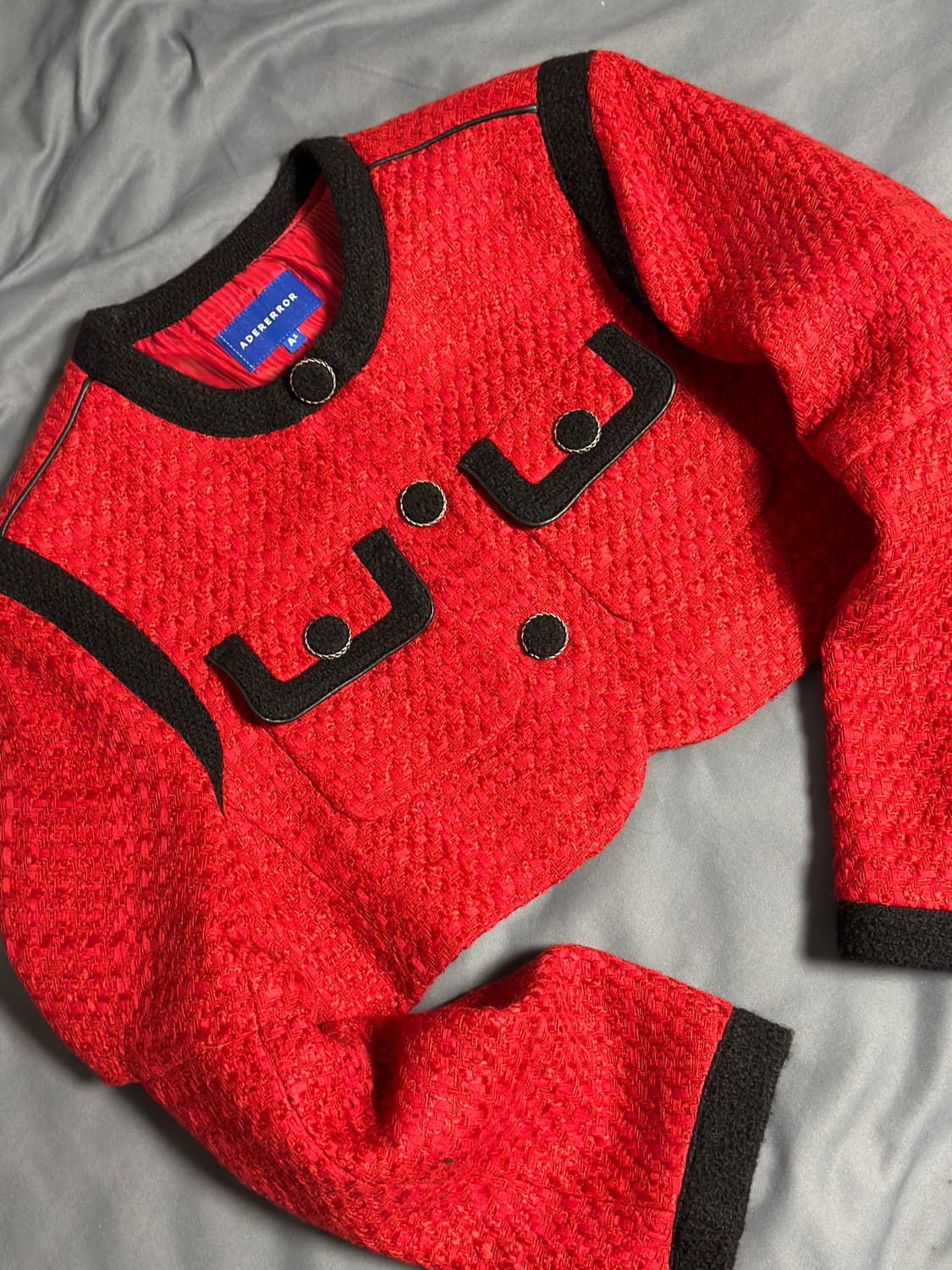 아더에러 브리튼 트위드 크롭  레드 / 남여 상품이미지4