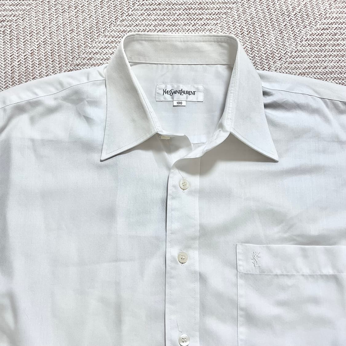 [정품] 입생로랑 화이트 화이트자수 포켓 셔츠 [ 100 ] 상품이미지4