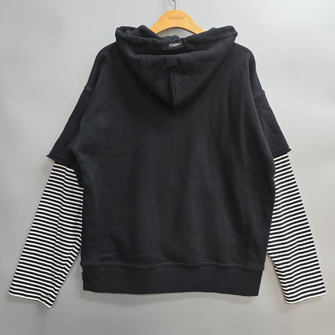 새제품)커버낫(COVERNAT) 레이어드 후드티 S 상품이미지4