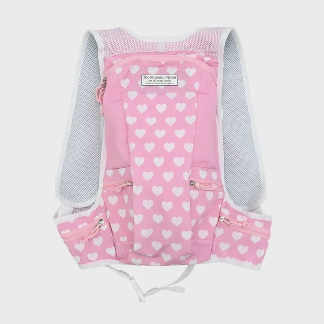 더뮤지엄비지터 메쉬 백팩 핑크 하트 상품이미지1