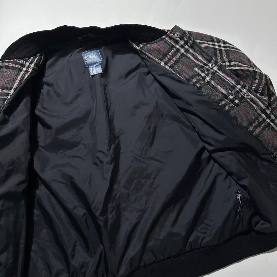스투시 00‘s 버버리 롤렉스 패러디 체크 블루종 자켓 상품이미지7