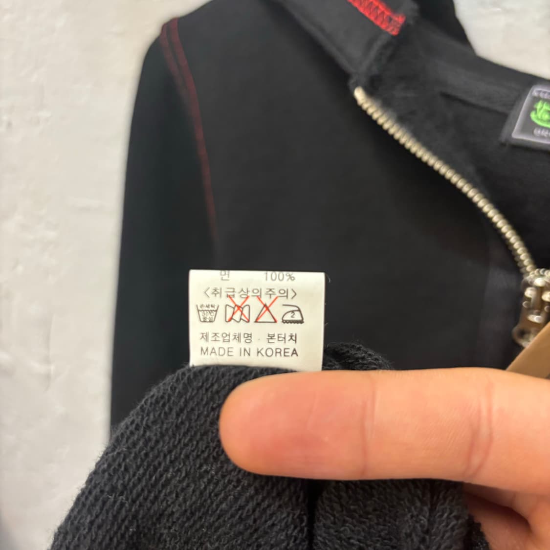 본더치 y2k 블랙 크롭 원 포켓 후드집업 S 상품이미지8