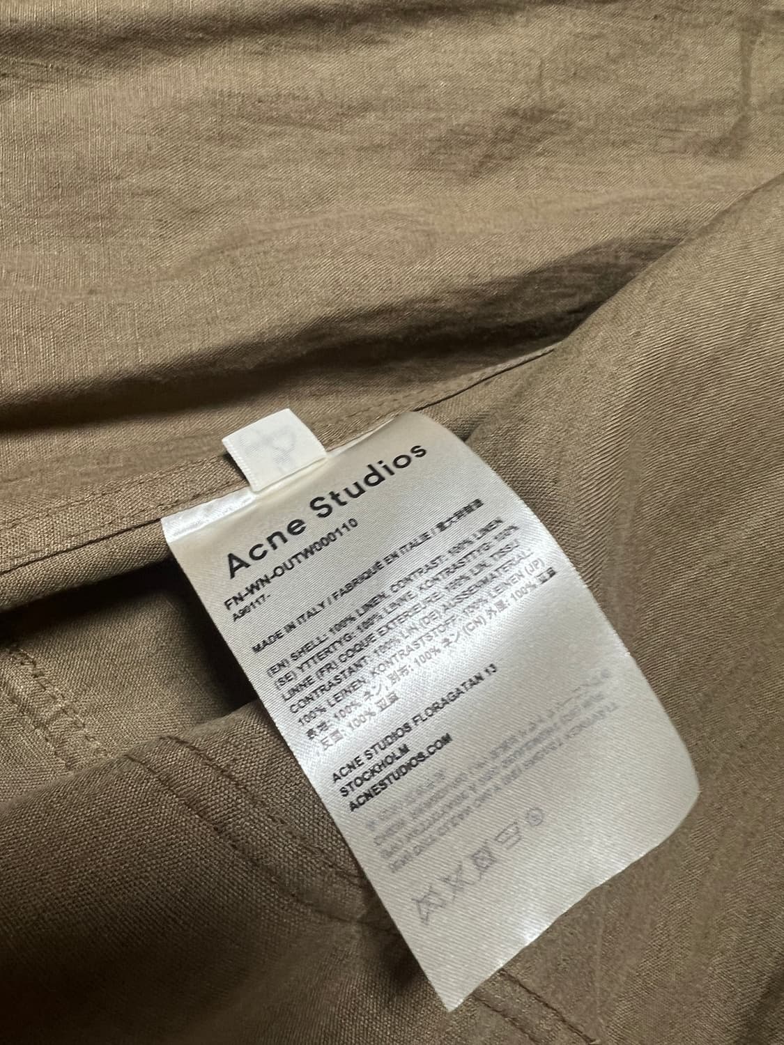 빈티지 아크네 린넨 롱 자켓 상품이미지7