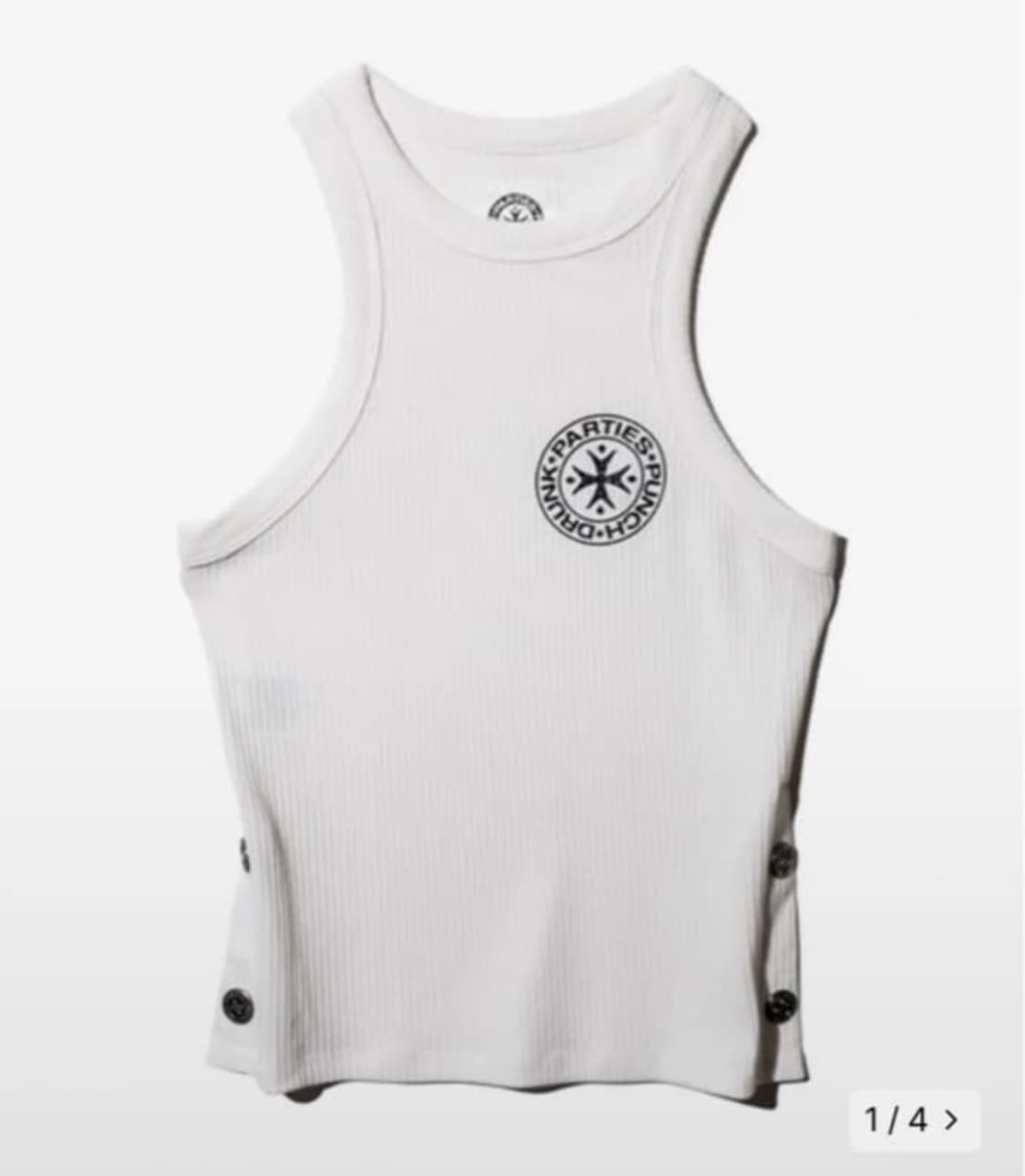 펀치드렁크파티즈 마더스 워리 탱크탑 화이트 상품이미지1