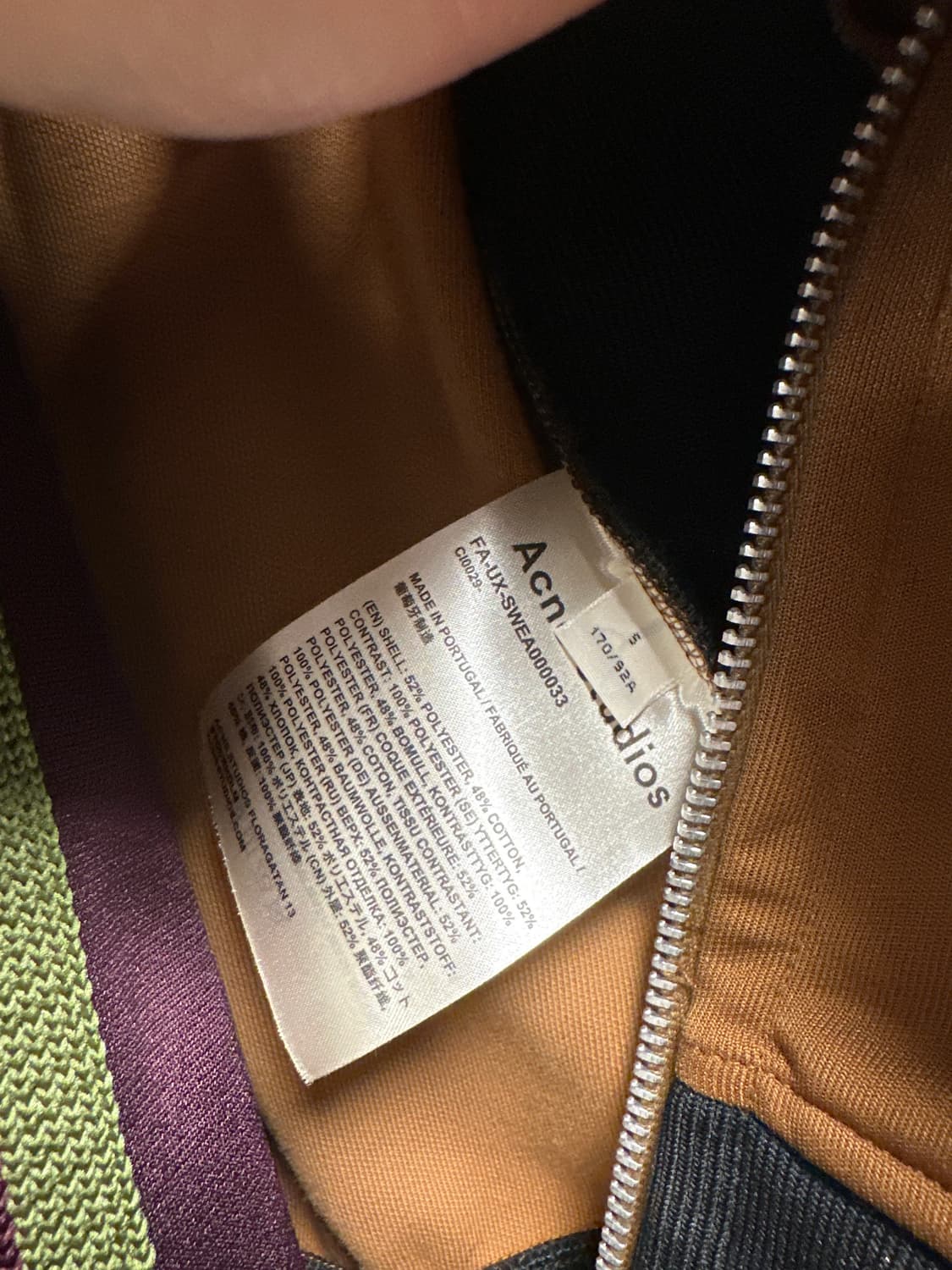 Acne Studios 브라운 페이스 로고 집업 자켓 S 상품이미지5