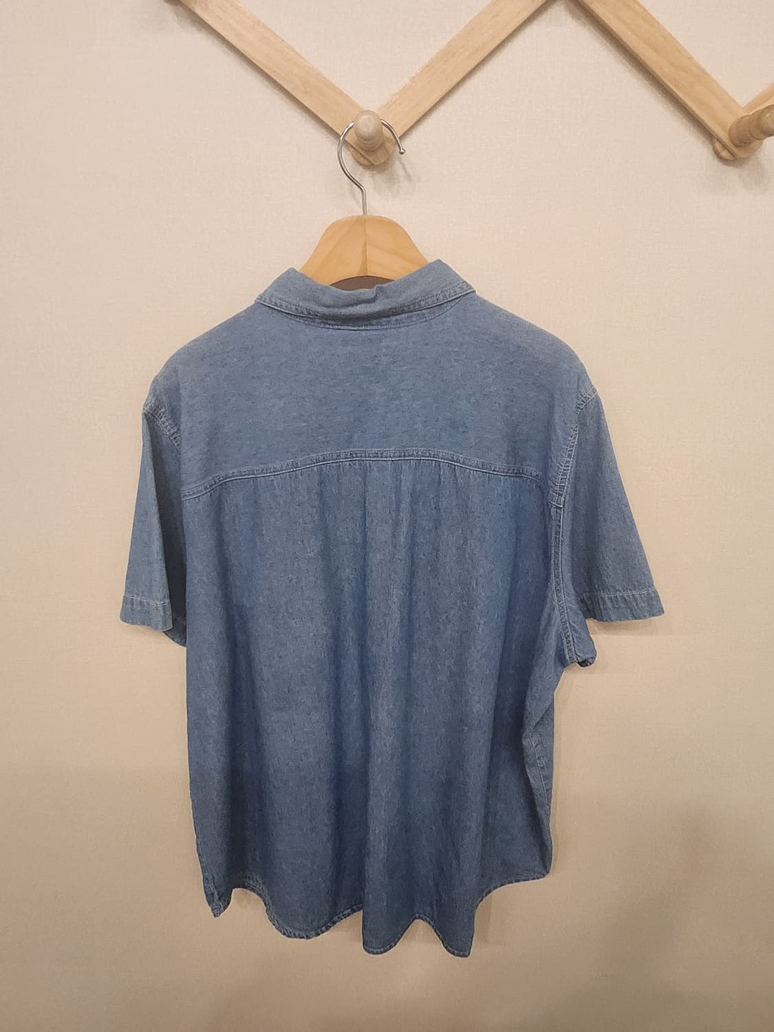 ((미국 빈티지))곰돌이🐻자수 데님 반팔 청남방 상품이미지2