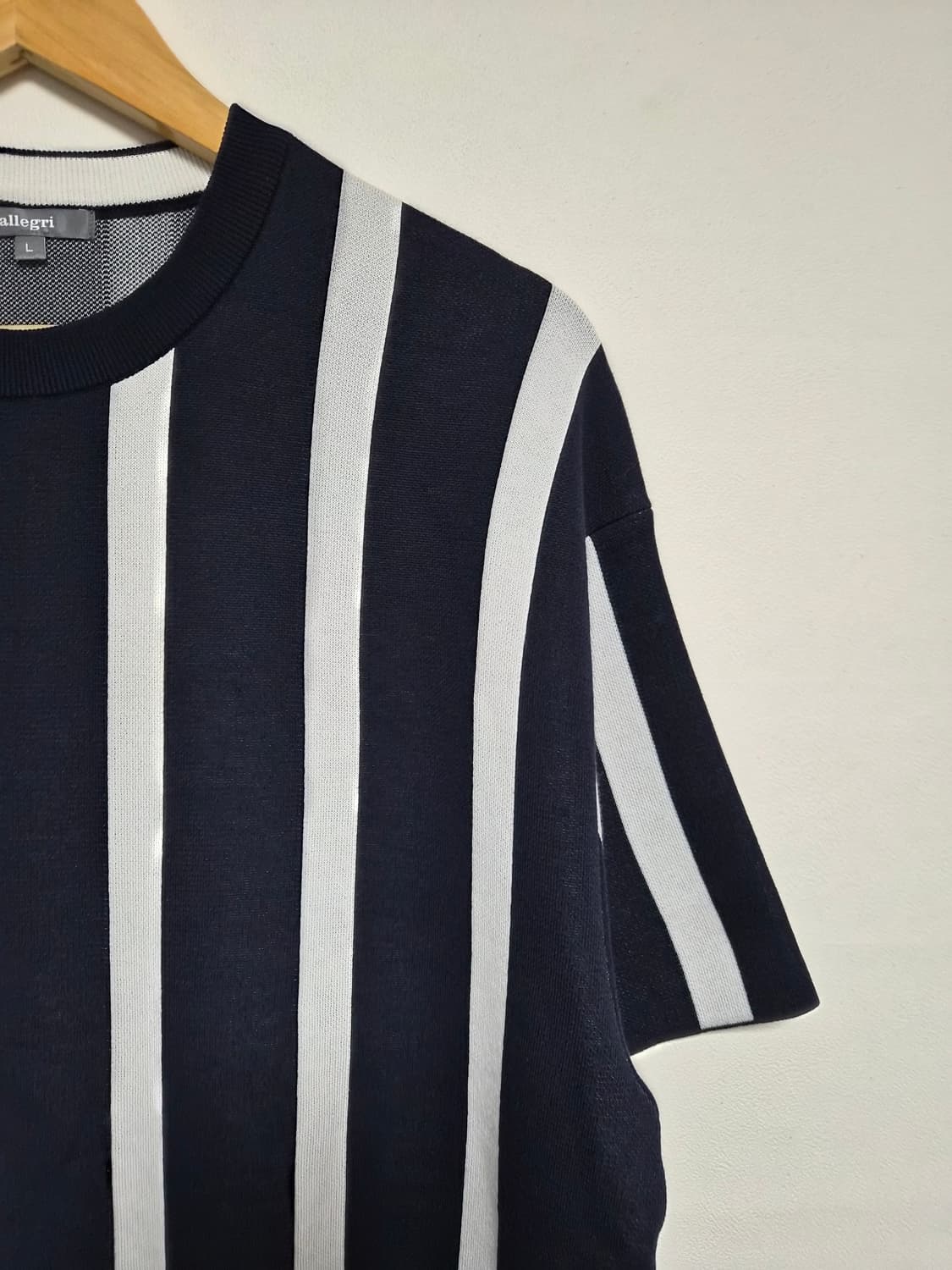 알레그리Allegri 스트라이프 니트 반팔 L사이즈 - T67 상품이미지3