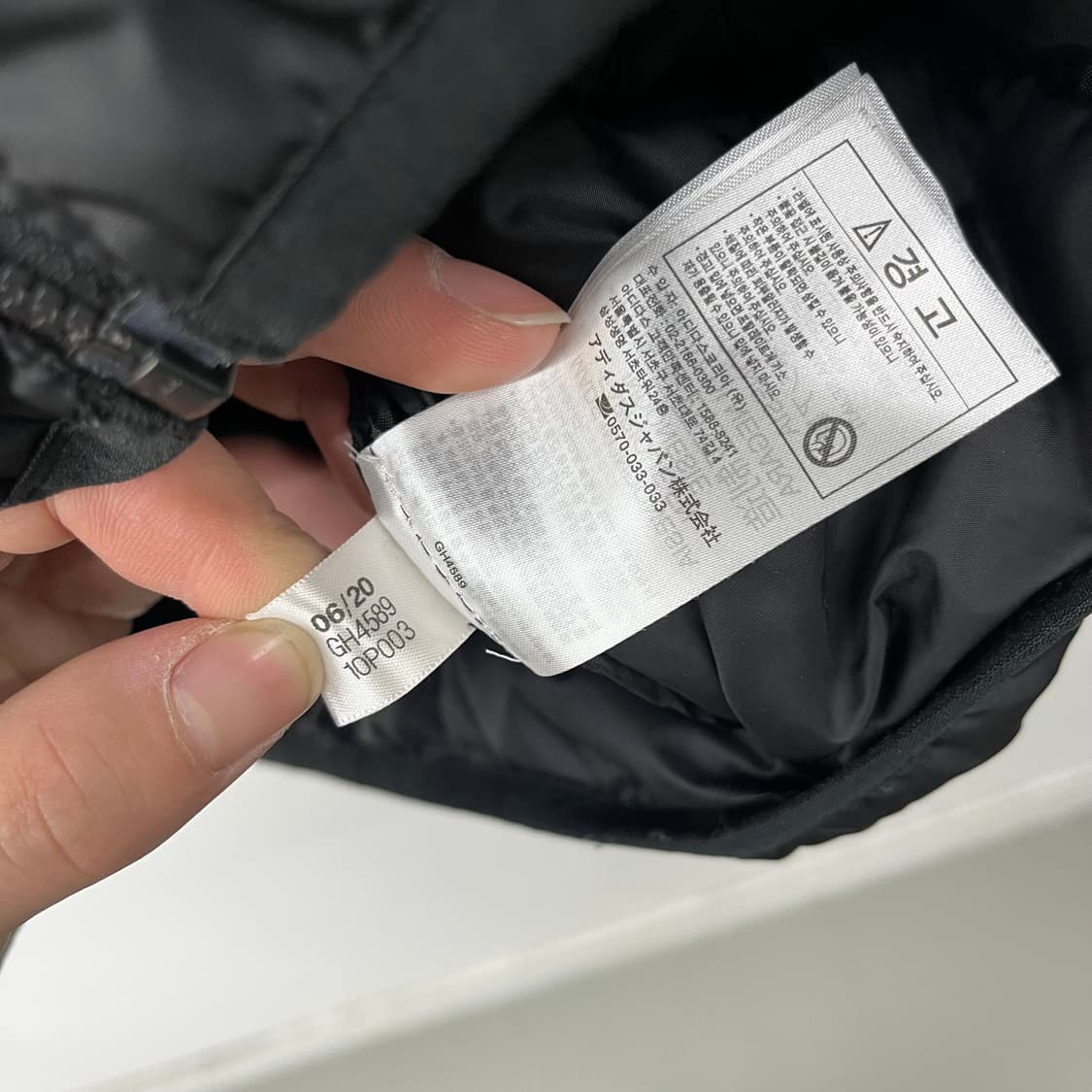 아디다스 3선 패딩 블랙 여/L 상품이미지5