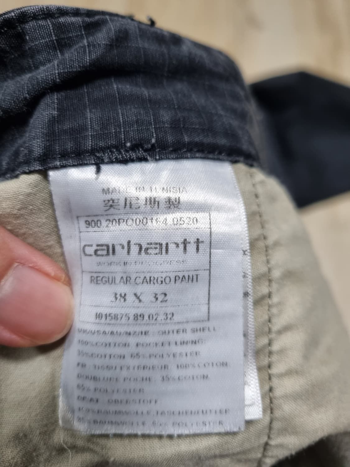 칼하트 WIP 레귤러 카고팬츠 (38x32) 상품이미지3