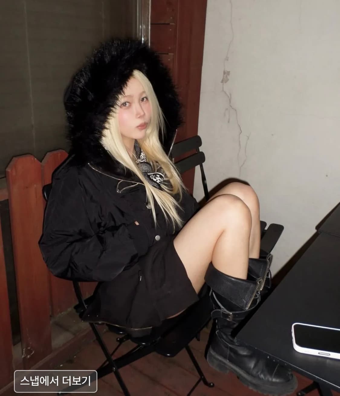 스키즘인듀싱 퍼 숏패딩 상품이미지2