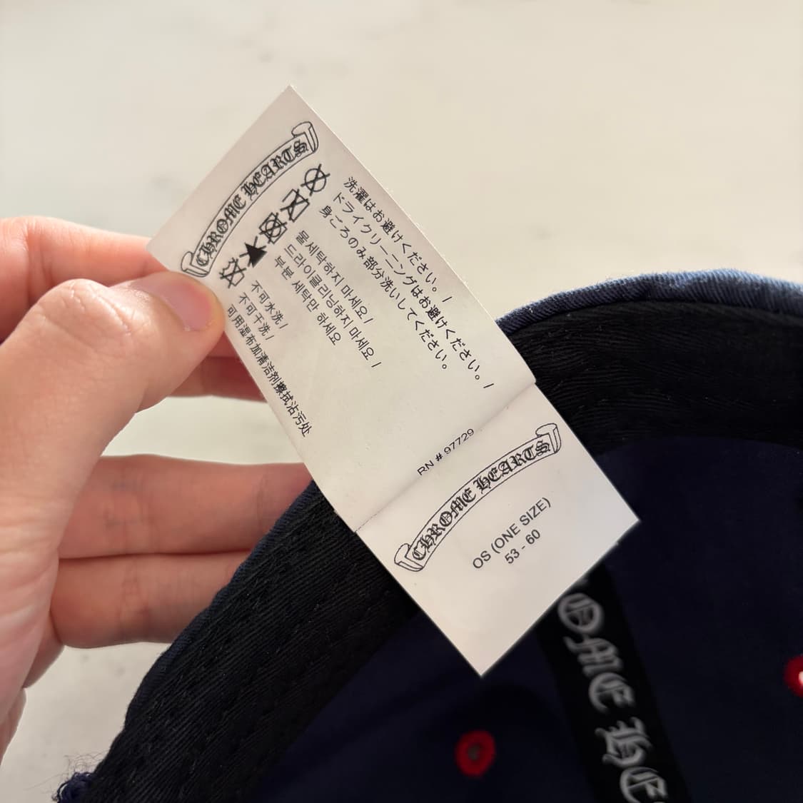 레어) 크롬하츠 세메터리 가스 스테이션 세메터리 캡 모자 네이비 OS 상품이미지8