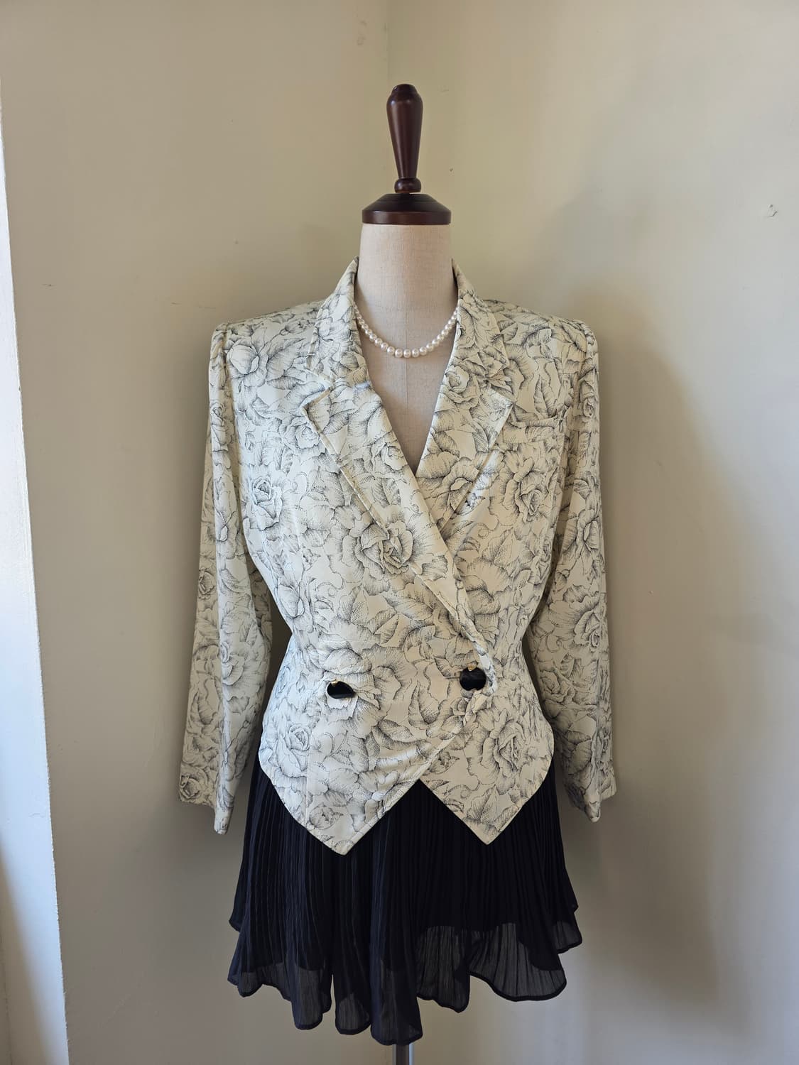 플라워 패턴 여성 블라 자켓 상품이미지2